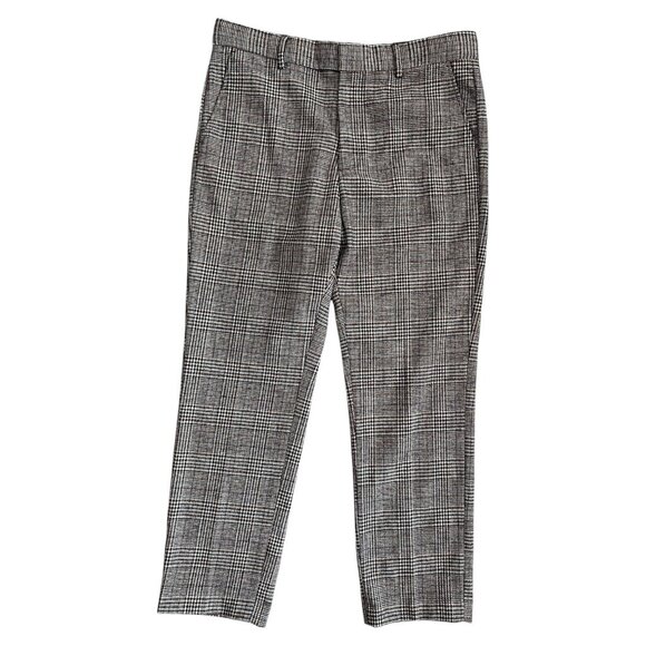 Weekday Mens Charlie Check Trouser Tan Size 52 Houndstooth Plaid Academia - Picture 1 of 11